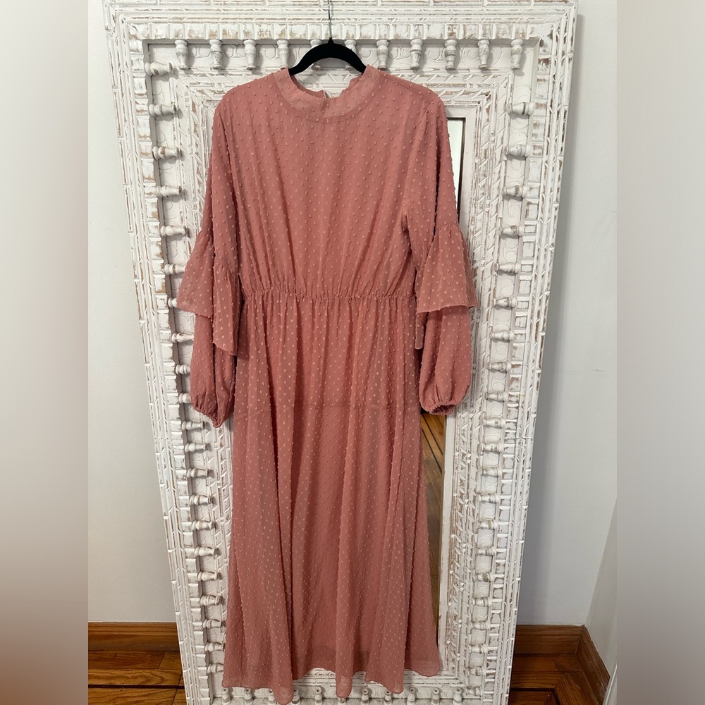 Veiled Collection Dusty Pink Modest Maxi Dress